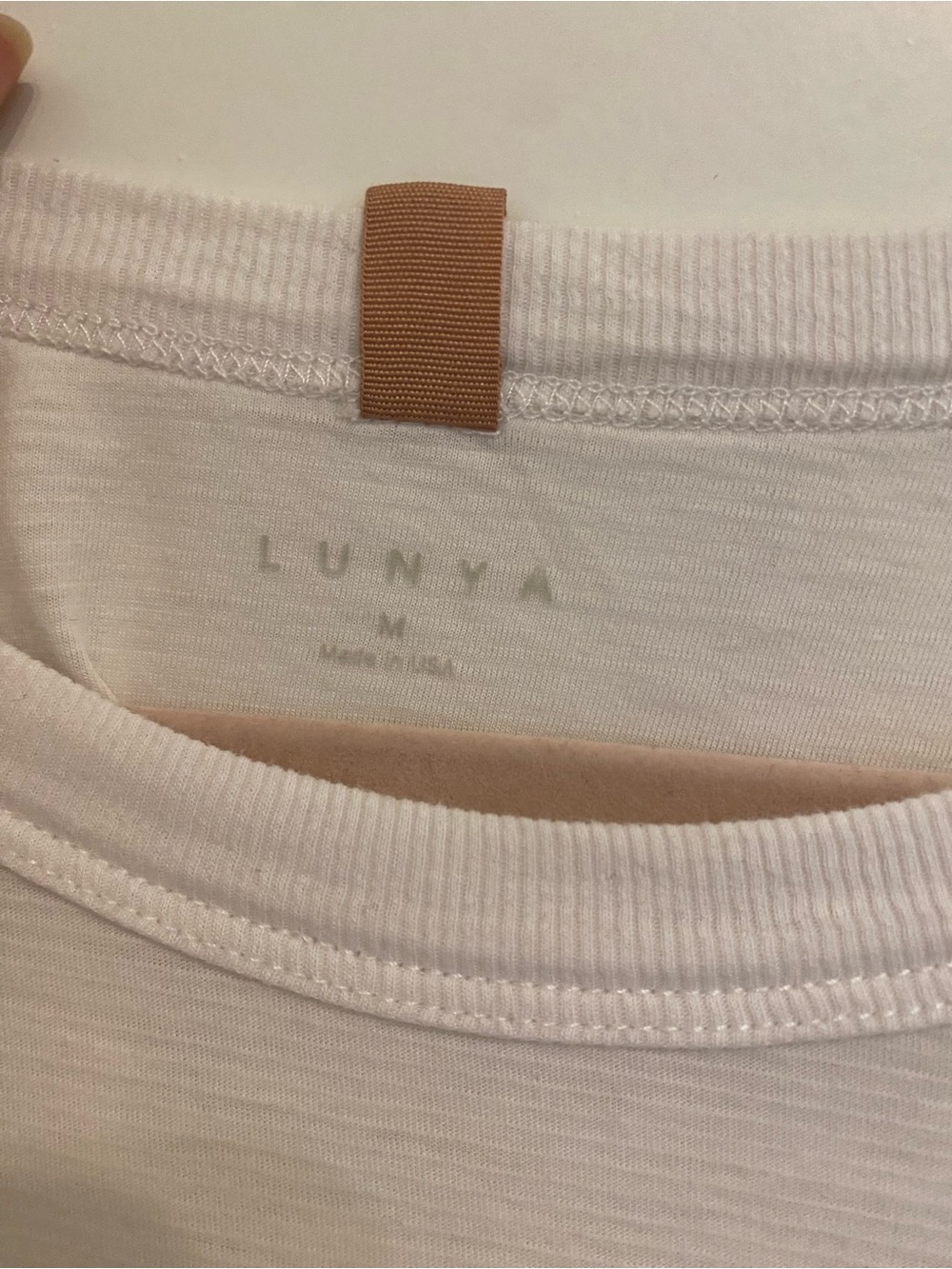 lunya White Short Sleeve Pocket Crew T-Shirt - Picture 3 of 3